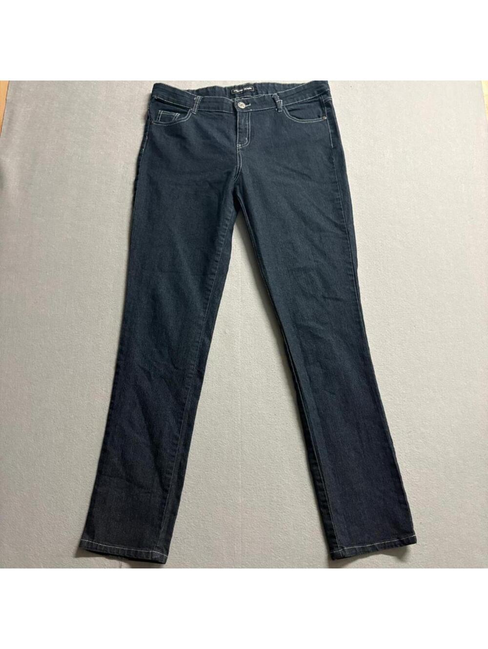 Hydrant Denim Jeans Womens 14 Dark Wash Embroidered Rhinestone Pockets Stretch